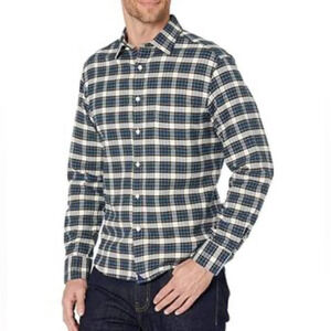 UNTUCKIT Rogan Blue Plaid Button Down Cotton Shirt XL Men’s